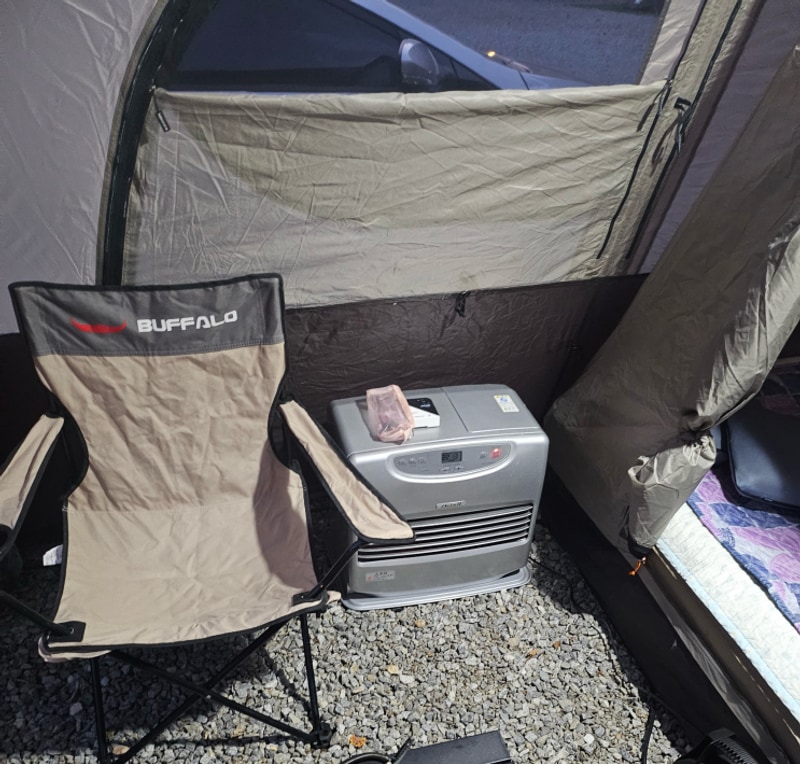 [캠린생활] 캠린이 두번째 캠핑, 가평 물의나라 캠핑장, 팬히터...