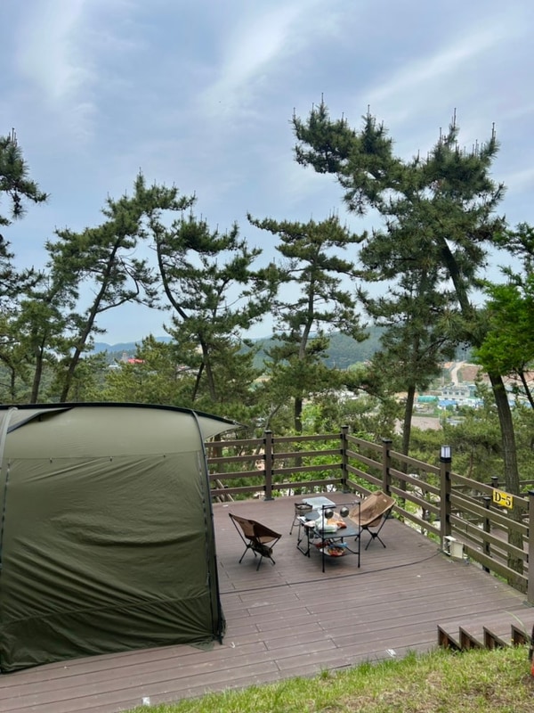 서해 데크 캠핑장 | 만리포솔향기캠핑장 명당