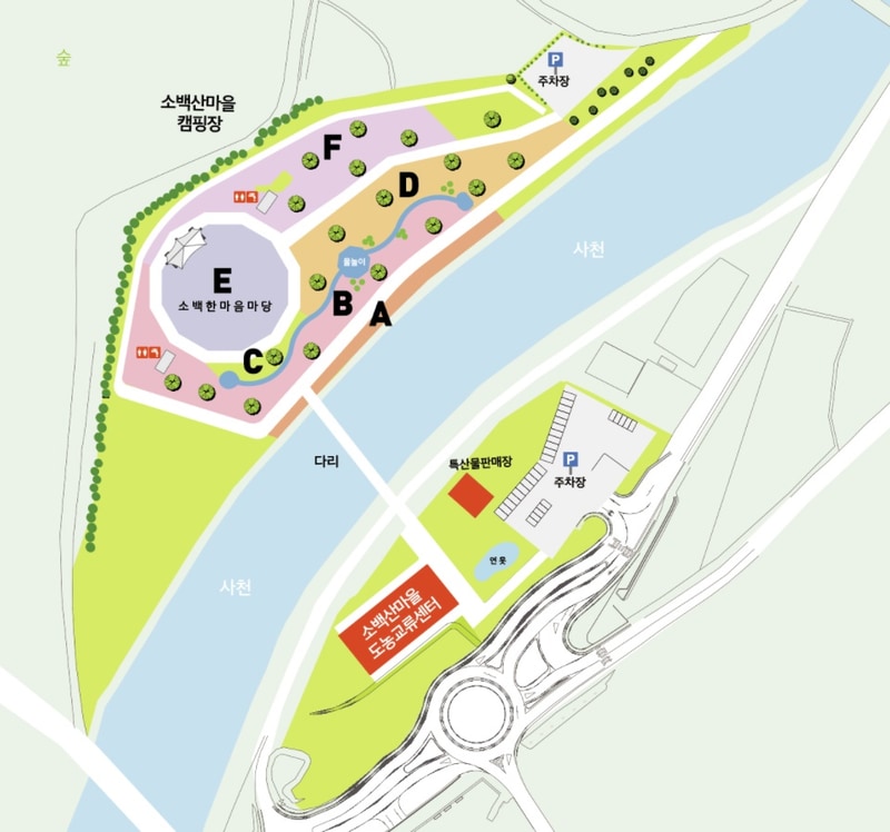 소백산마을 캠핑장 배치도 1