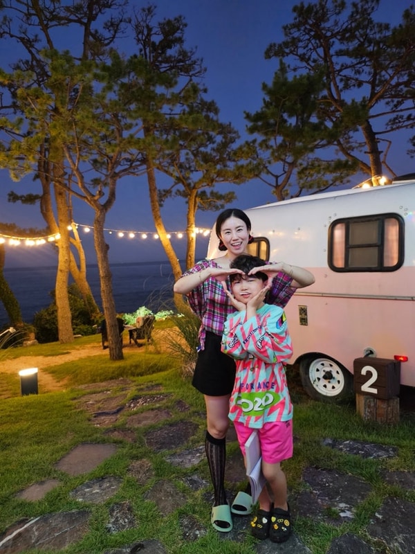 부산 여름휴가 기장 더무빙 카라반 바베큐 및 1박2일 솔직후기...