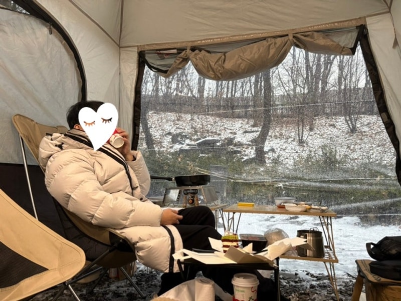 서울 중랑숲캠핑장 중랑가족캠핑장 7-5, 미니멀 동계캠핑...