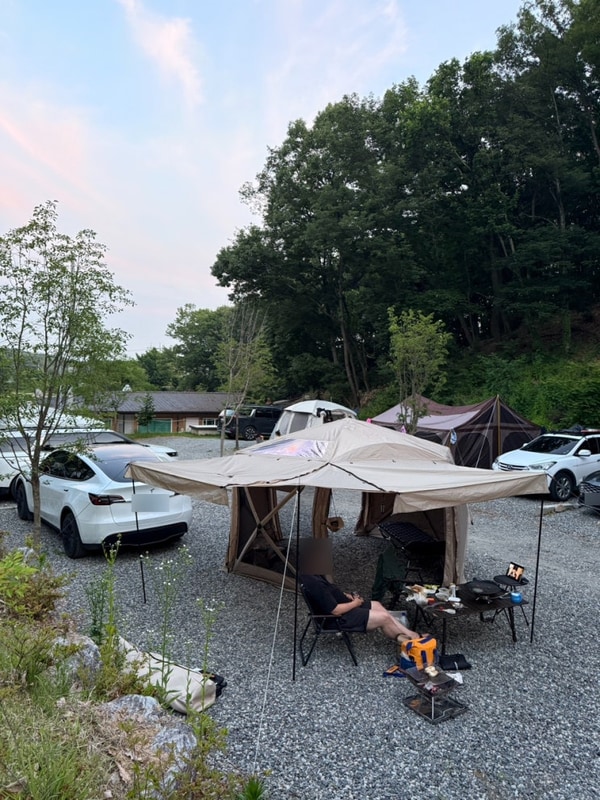 충북 음성 더봄날 캠핑장 A5 후기 아이두젠 플라이 업라이팅...