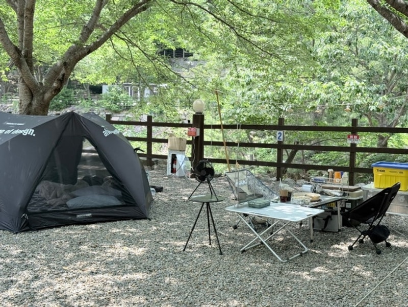양산 소규모캠핑장 : 청수가든 캠핑장 예약변경 및 차단봉...