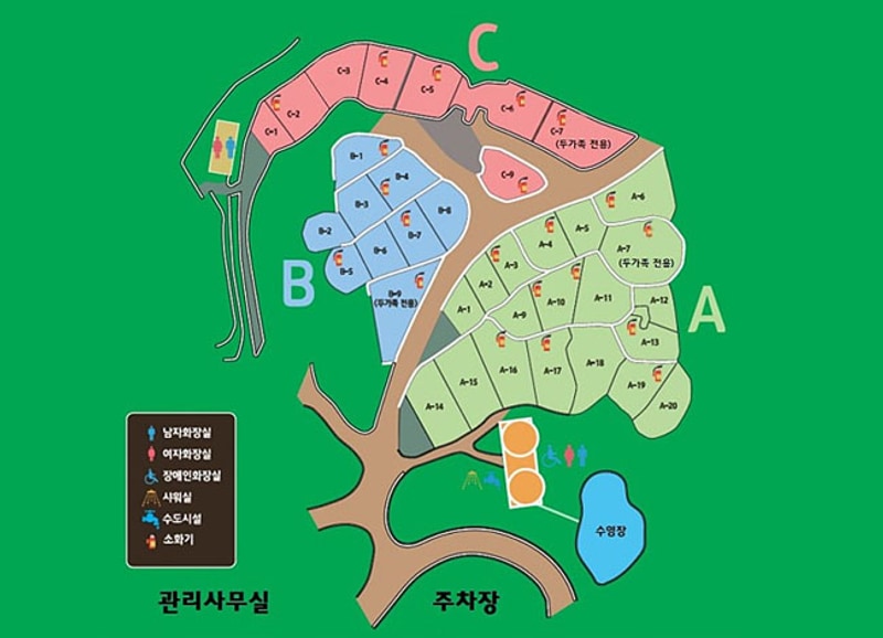 가산수피아 캠핑장 배치도 1