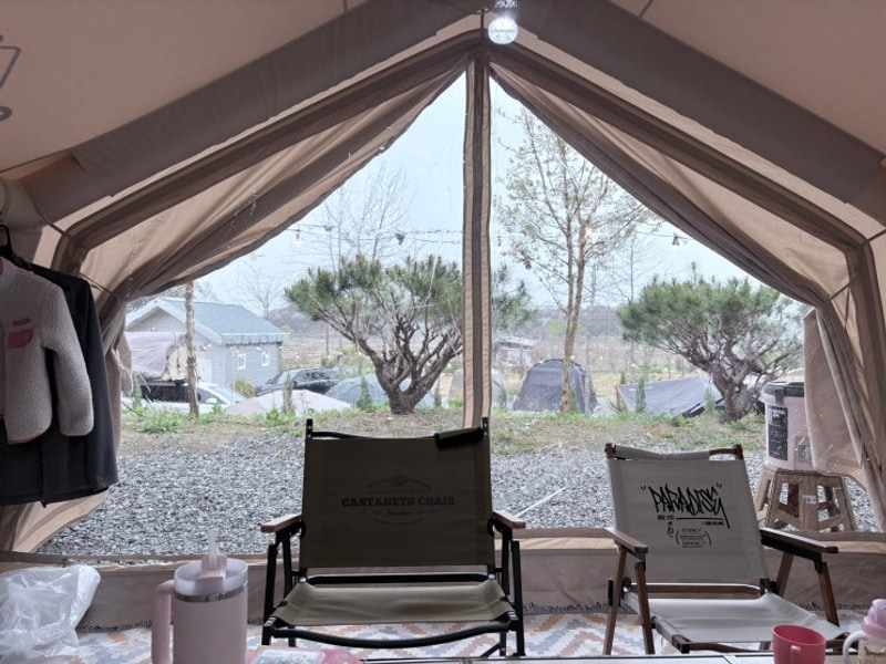 평택 낭만팩토리, 우중캠핑 1박2일 쿠디파밀리아 킨 에어텐트...