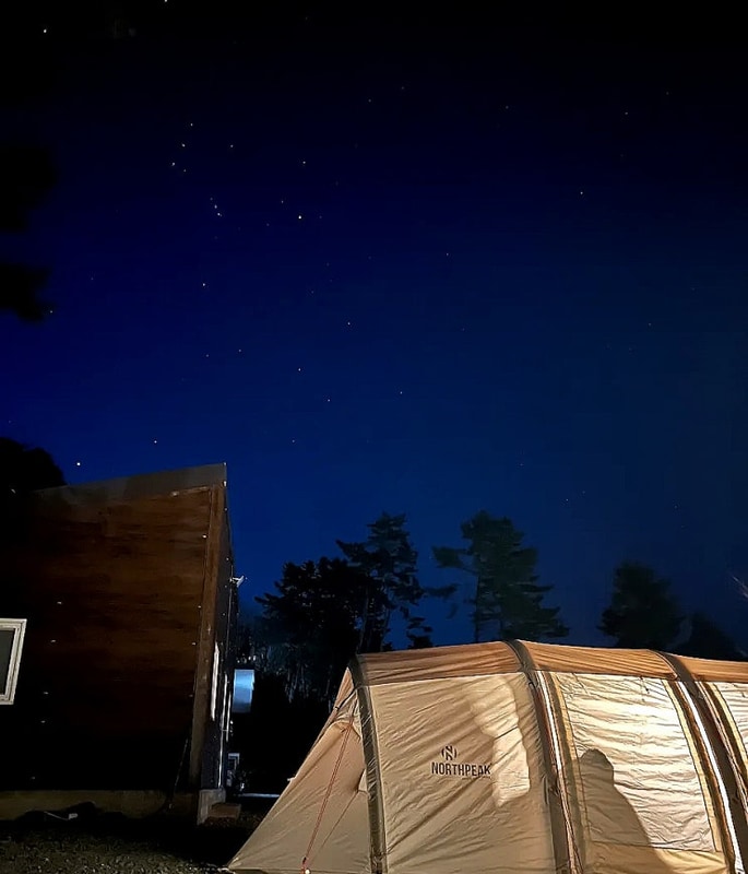 통영 캠핑 별빛이 쏟아지는 노을캠핑장