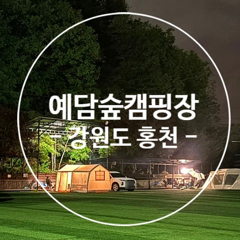 홍천가볼만한곳 예담숲캠핑장 인조잔디5번 우중캠핑후기