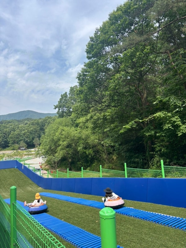 사계절 썰매장이 있는 보은 국민 여가 캠핑장