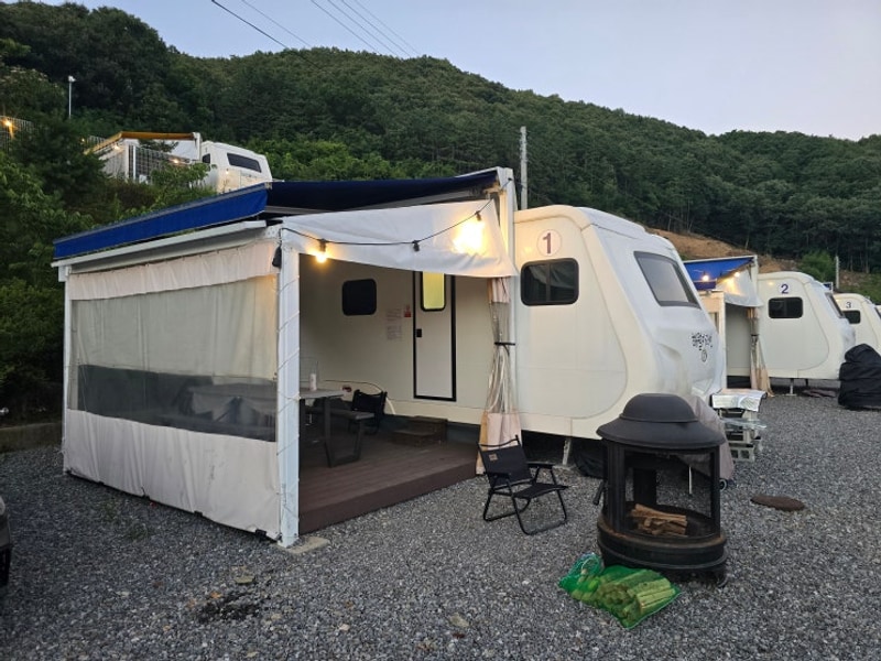 혼자 공주 해월카라반앤캠핑 가서 놀기!