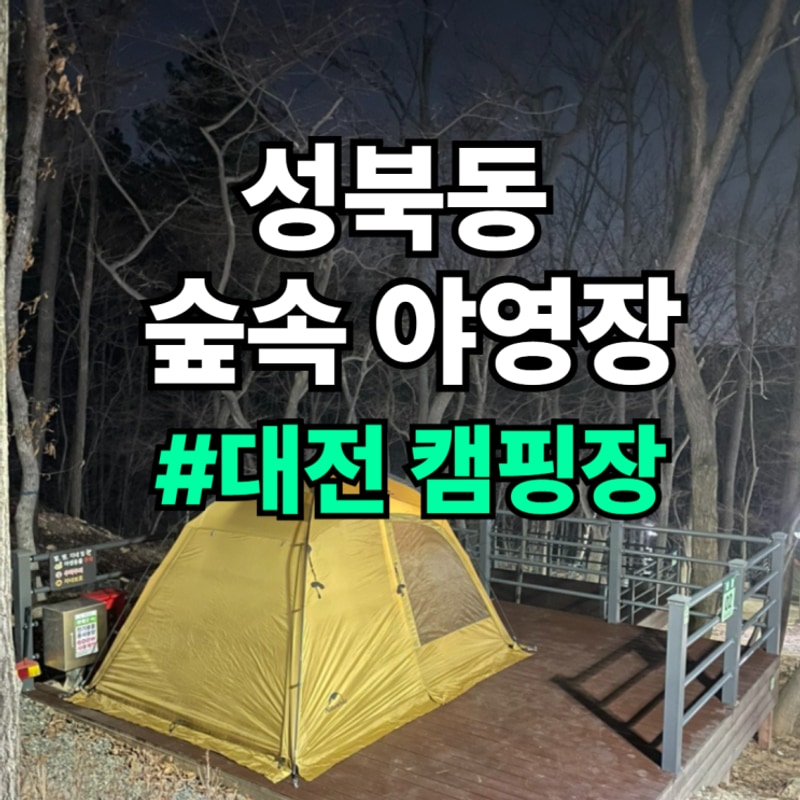 성북동 야영장 명당 배치도/ 대전 숲속야영장 바람2 후기/ 무상...