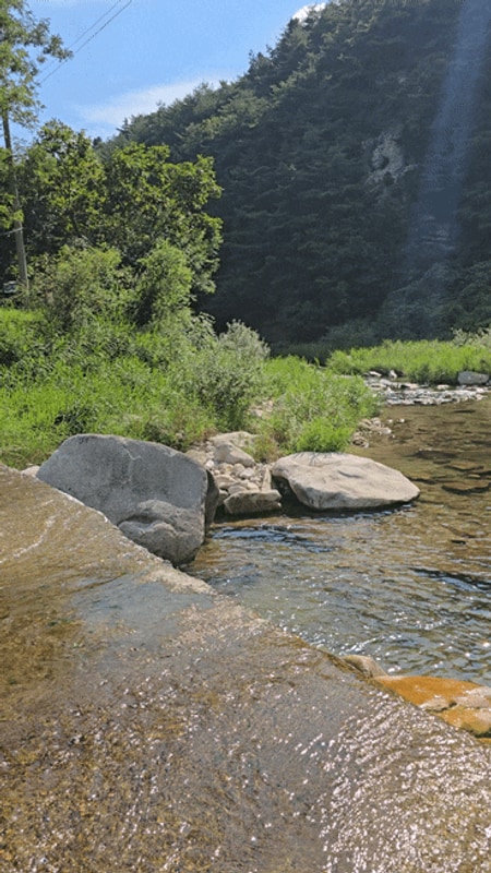 포천 백운오양골 캠핑장 데크 계곡 이용후기 : 여름휴가 즐기기