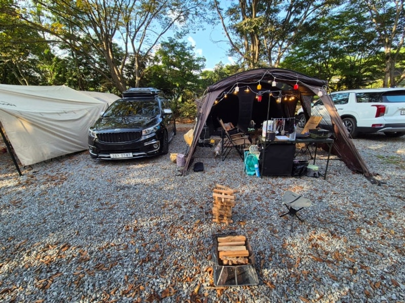 가을캠핑시작 #공주이레계곡캠핑장