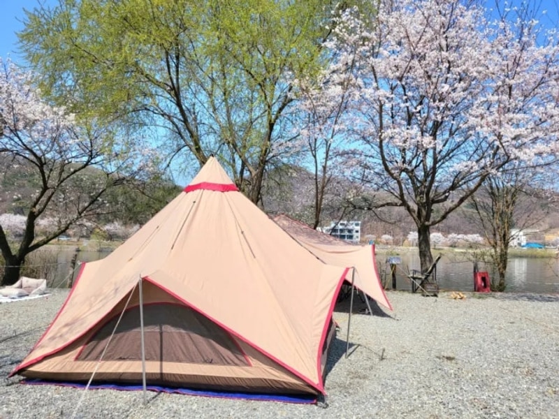 캠핑장 모든 사이트가 호수 뷰인 안성 용설호수캠핑장 7번...