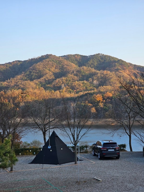 뒷고기 / 합천 가람 펜션 캠핑장 / 그립스와니 마더텐트...