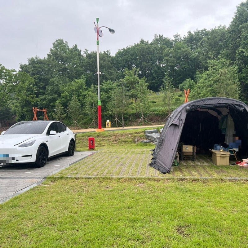 보은국민여가캠핑장 충북 키즈캠핑장 A사이트 우중캠핑