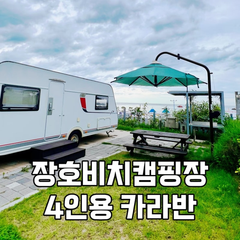 삼척 숙소 장호해수욕장 장호비치캠핑장 카라반 예약 명당자리
