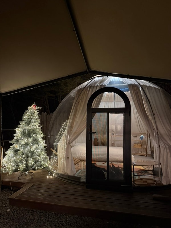 평창 뇌운계곡글램핑 투명 돔 글램핑