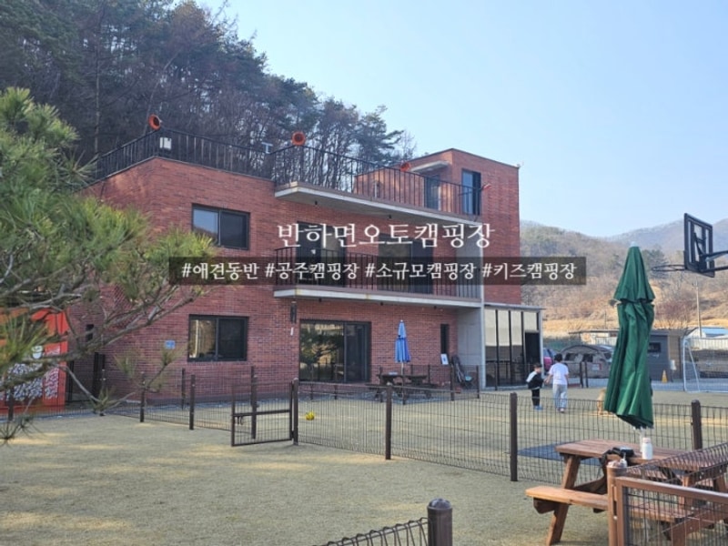 애견동반가능 반하면오토캠핑장 개별개수대와 키즈 트램폴린까지