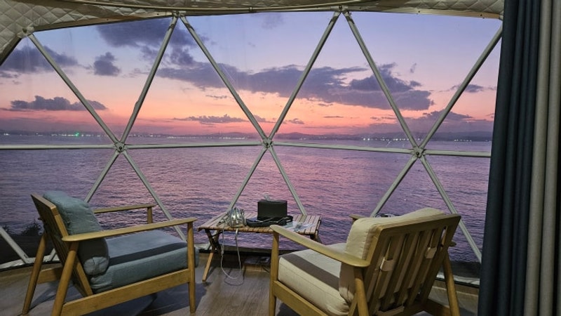 포항, 글램핑앤카라반 - 오션스위트글램핑 3번방 후기(뷰와...