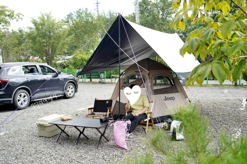 경북 오토캠핑장 안동 우니메이카 5번 사이트 개별화장실 후기