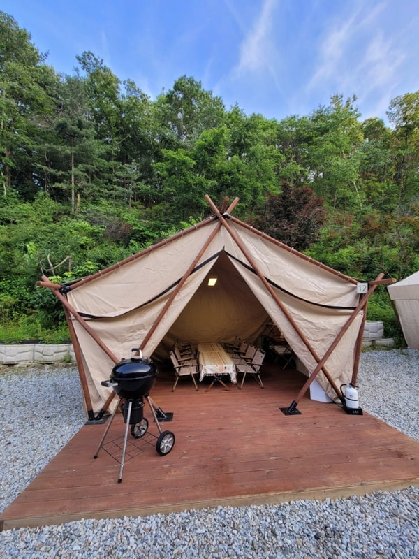 [여주 산오마켓] 분위기 있는 캠핑 바비큐 식당 :)