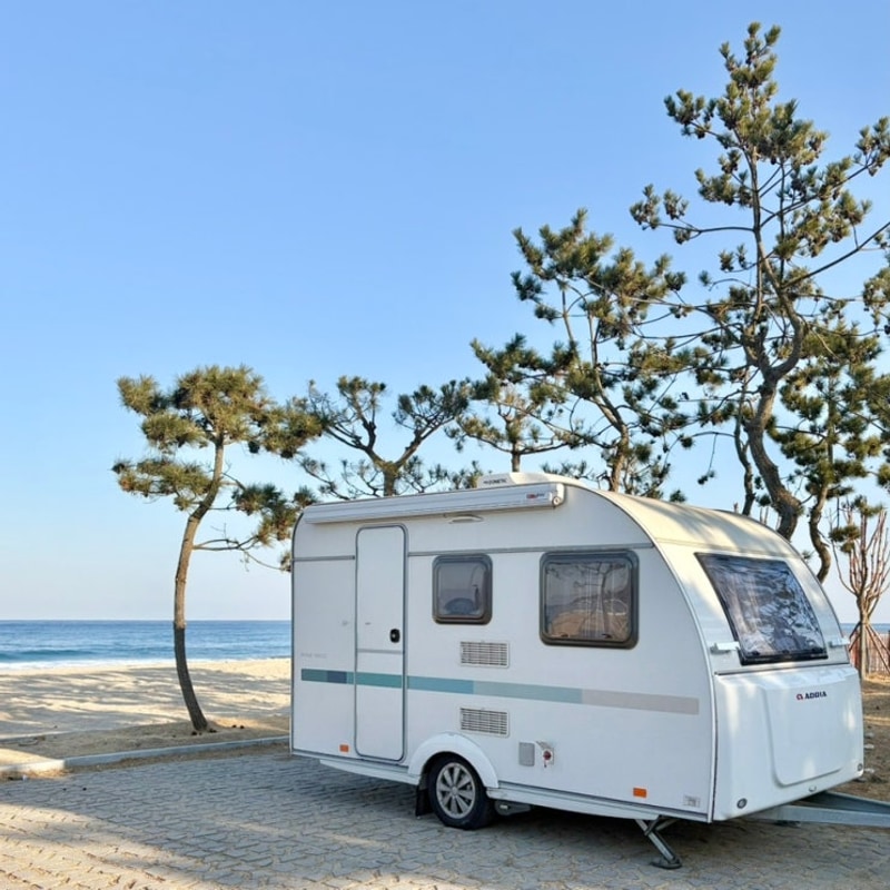 울진 염전해변캠핑장/ 애개캠핑/ 카라반 캠핑/ 왕피천공원...