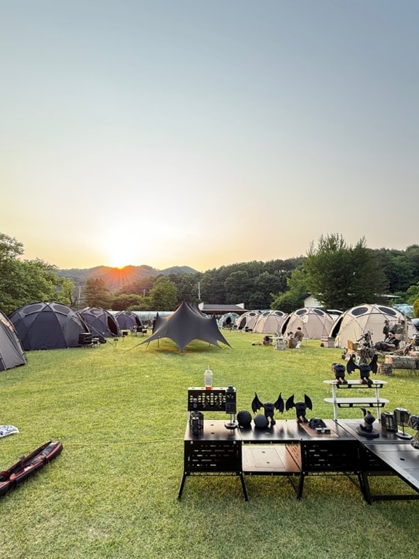 DecaDome #데카돔#화이트포메라니안 #상주미리내캠핑장