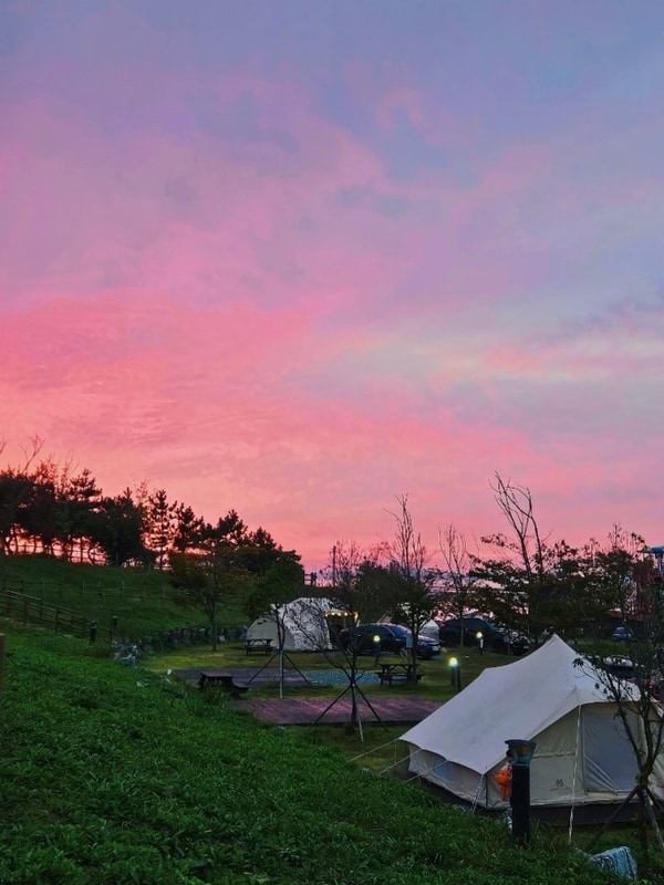함평 석양마을 주포캠핑장 1박2일 노을멍 가능한 곳