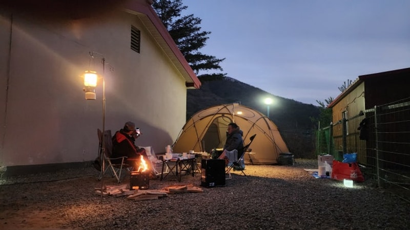 가을 캠핑(2025년11월15일~16일)파주 학교안 풍경캠핑장