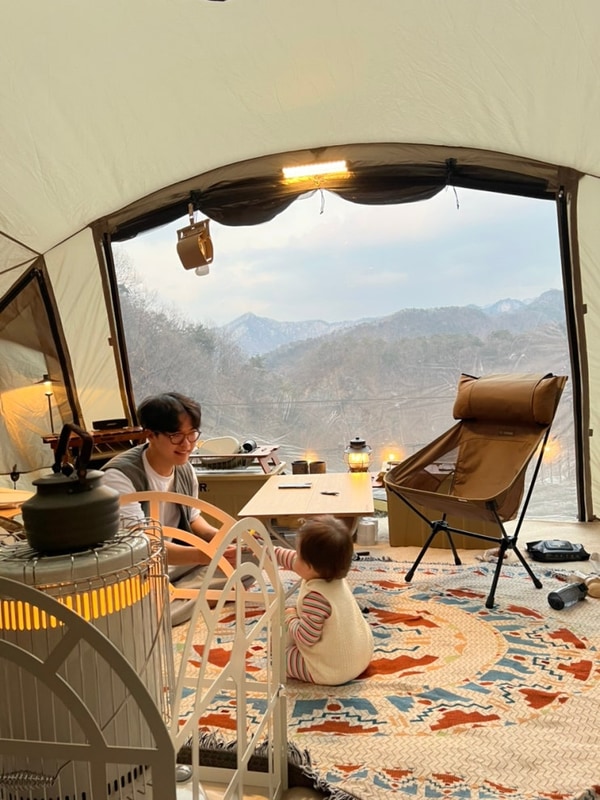 P4사이트_산뷰 캠핑장/개별화장실_돌아기 캠핑_단양구경시장근처