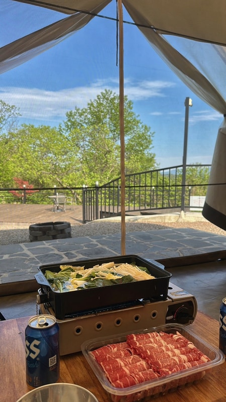 합천 글램핑 :: 초록초록 자연친화적인 머물당글램핑(내돈내산)