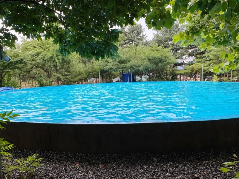 포천 그늘많은 몬테비얀코 캠핑장, 수영장 계곡 시설 후기