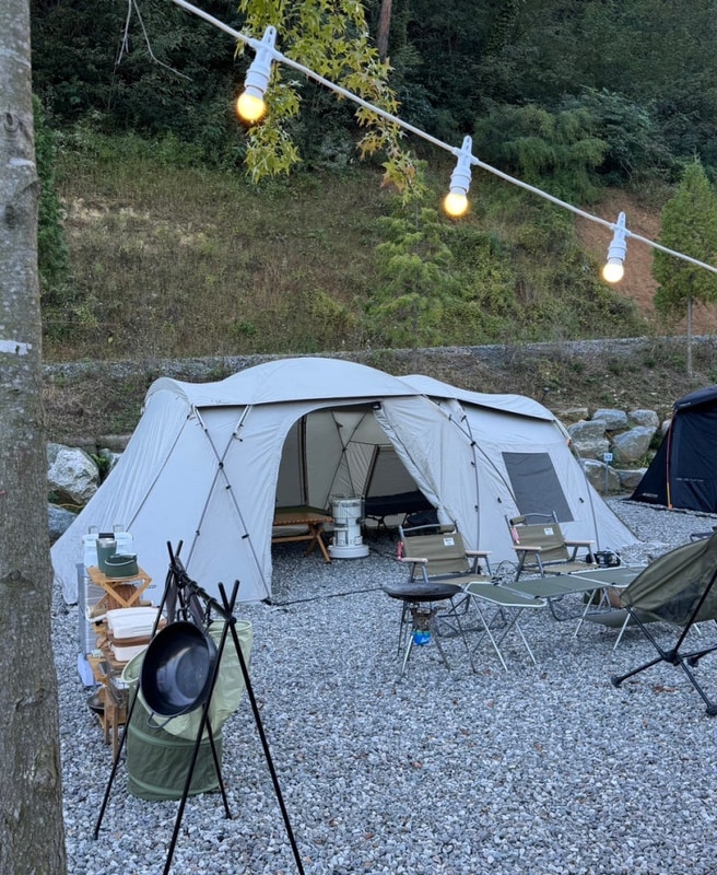 #18 가을캠핑 밤 줍기 체험 : 천안 몽각산 힐링뷰 캠핑장...