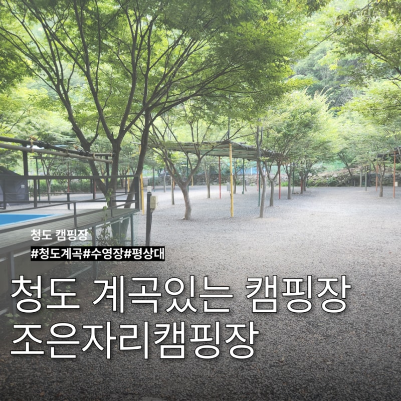 청도 캠핑장 수영장 계곡 평상대여 조은자리캠핑장