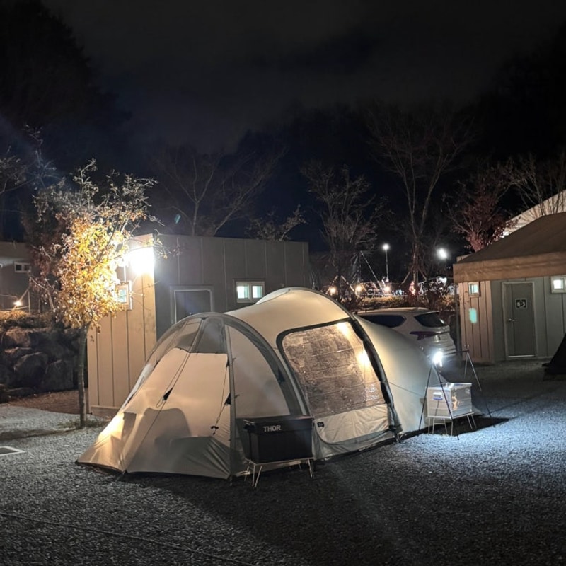 충북 제천 몽상핀 캠핑장 / 개별 화장실, 개수대