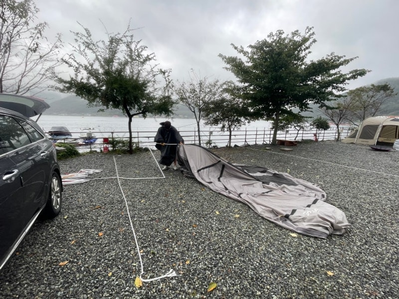 바다뷰 낭만캠핑 "고성 초록바다 캠핑장"