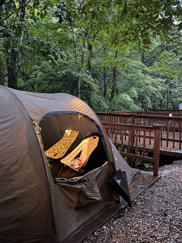 강원도캠핑장 평창 계곡,숲 우중캠핑 에버힐캠핑장 후기(+각...