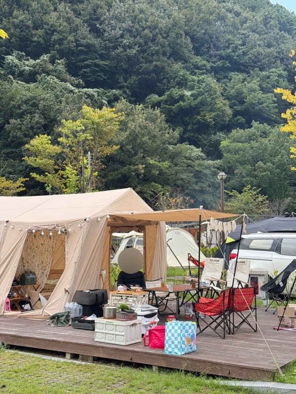 전남 광양 오토캠핑장, 화개장터 인근 금천계곡야영장
