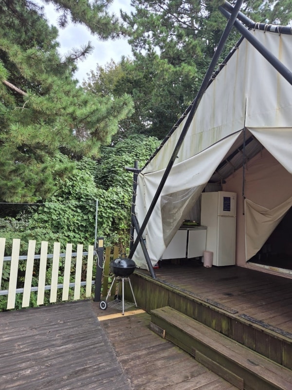 바다와 갯벌이 보이는 남해 글램핑장 추천! [힐링아일랜드...