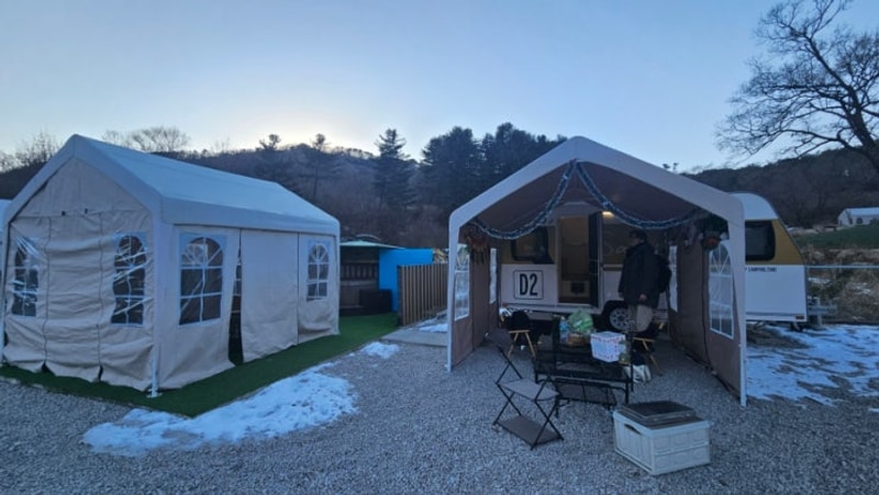 [포천] 산이다 글램핑 - 야외자쿠지,수영장이 있는 신상 글램핑장