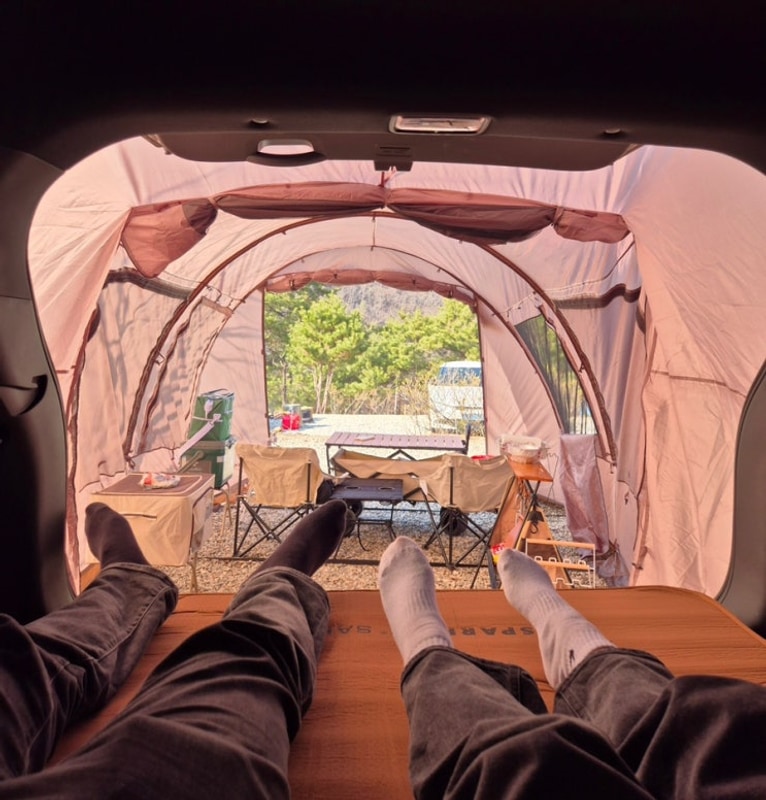 [논산] 봄 첫 커플 캠핑 별바라기캠핑펜션