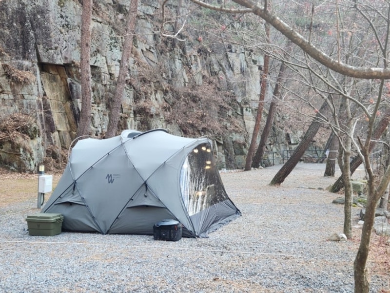 [강원/영월] 풍경좋고 계곡좋은 곳에서 한 겨울캠핑 산골캠핑장...