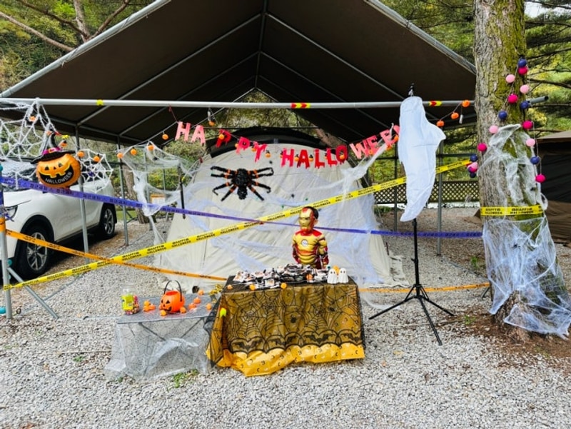 『강원-영월 느티나무 캠핑장』 5살 아이와 캠핑 / 할로윈 캠핑...