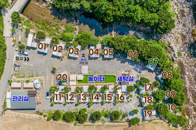 지리산 포레스트 카라반 파크 배치도 1