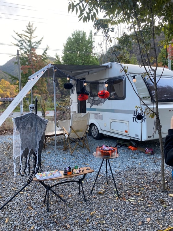 청주 옥화포시즌캠핑장 - 할로윈 캠핑 후기 ⛺✨