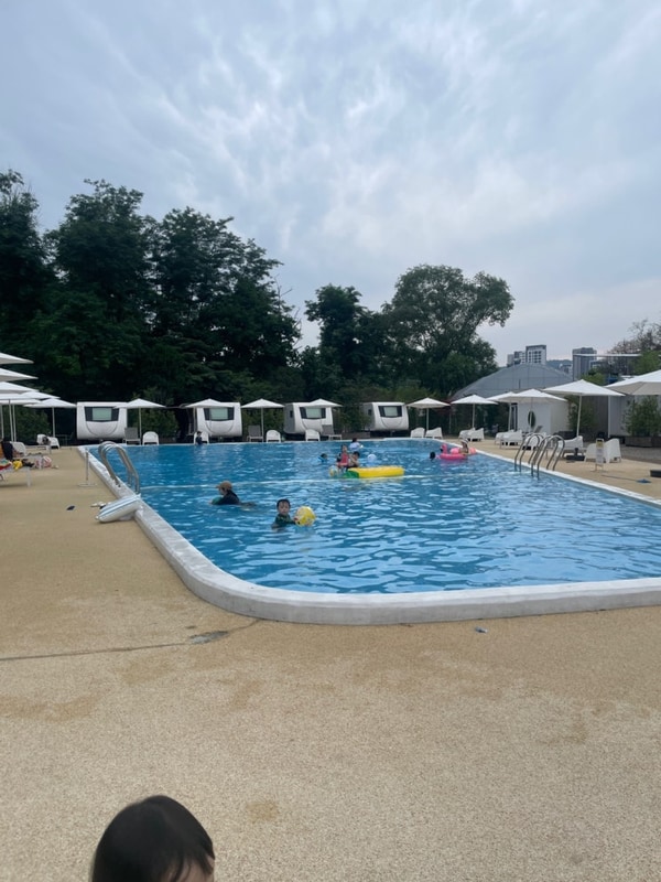 서울 근교 양주 잼잼 글램핑 카라반 당일 캠핑 수영장 이용 후기
