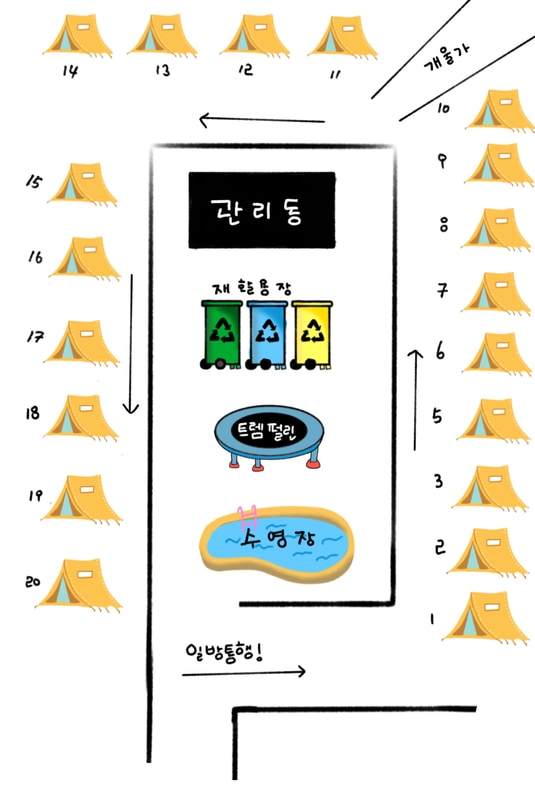홈사리캠핑장 배치도 1
