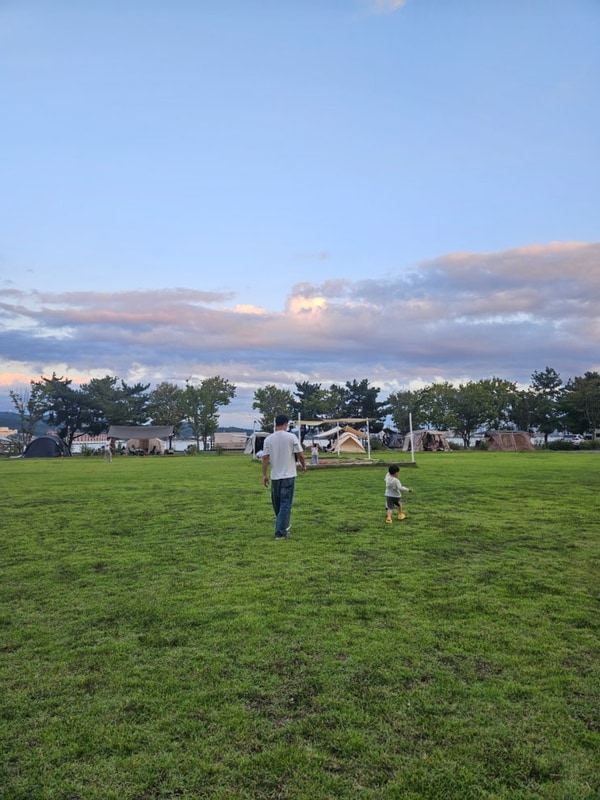 서천국민여가캠핑장 모래놀이 트램펄린 깡통기차 후기