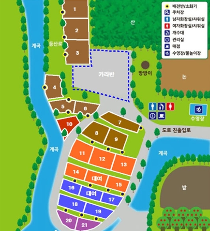 가루실캠프 배치도 1