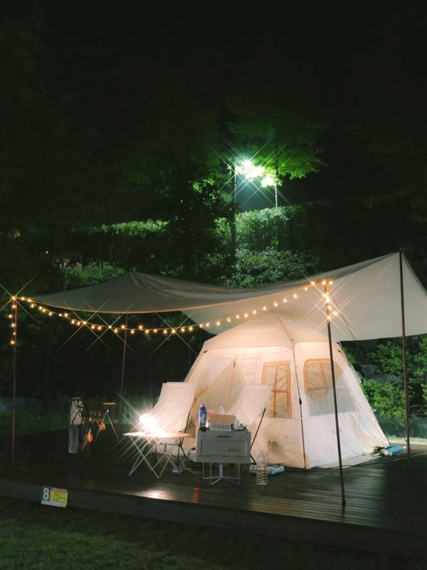 철원 두루웰캠핑장A8 : 개구리와 빗소리로 가득한 우중 캠핑